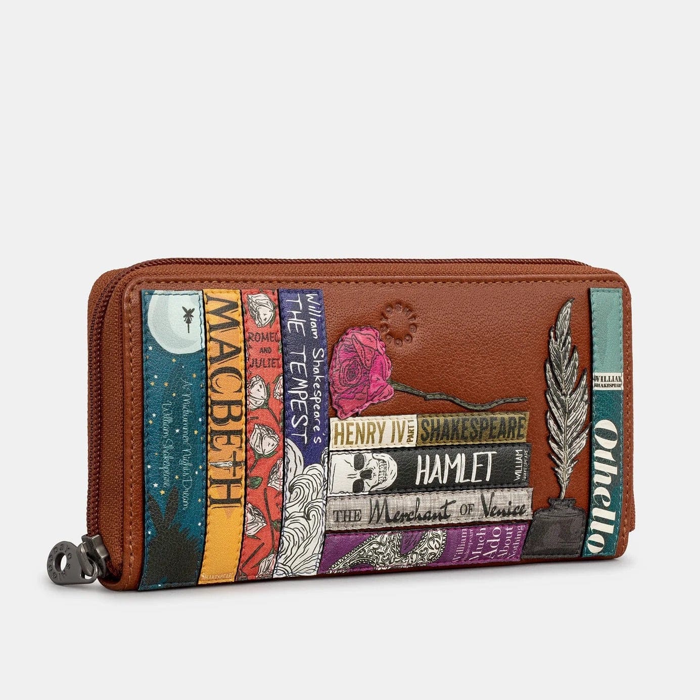 Shakespeare Bookworm Zip Around Purse BookGeek