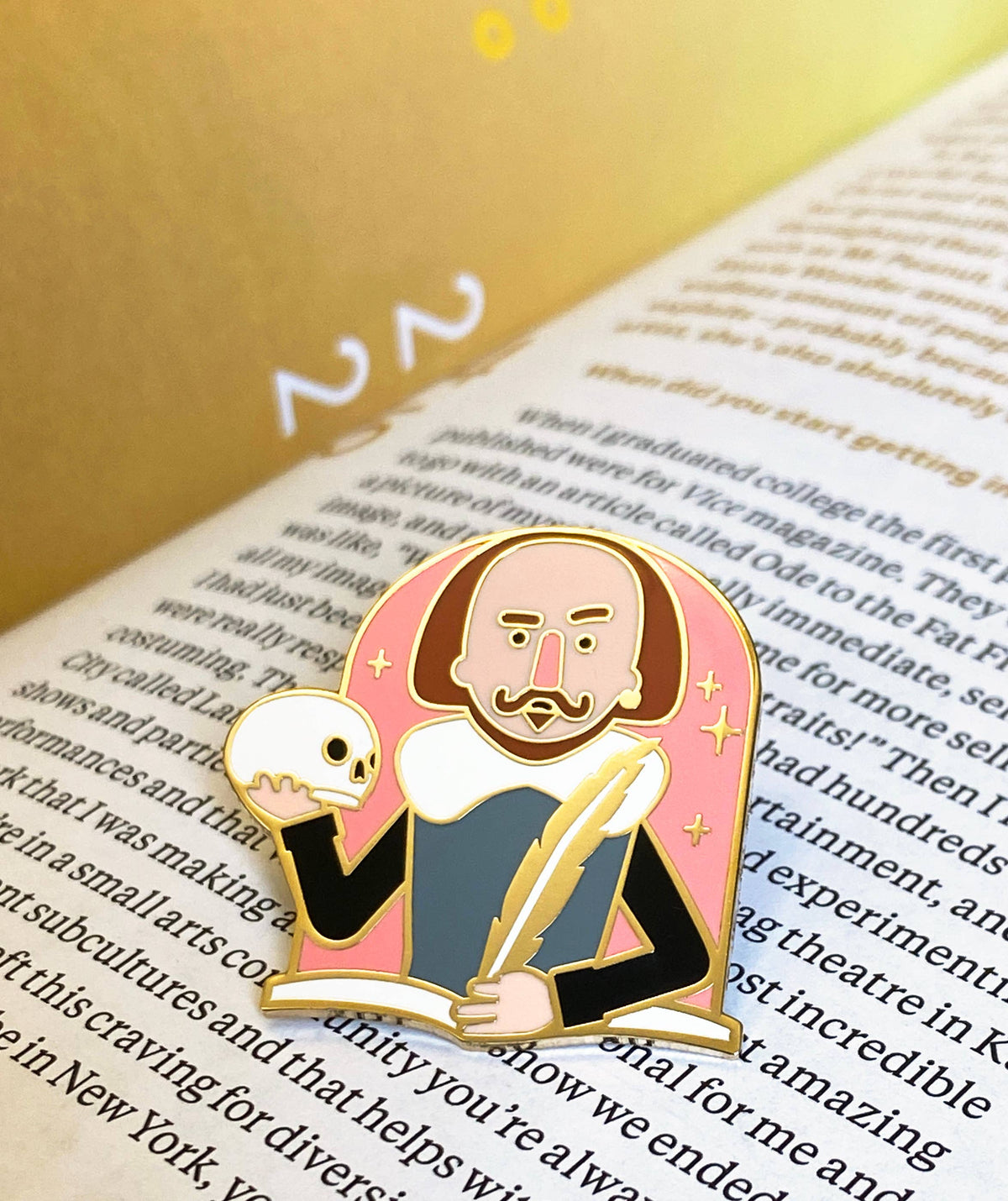 Shakespeare Enamel Pin BookGeek