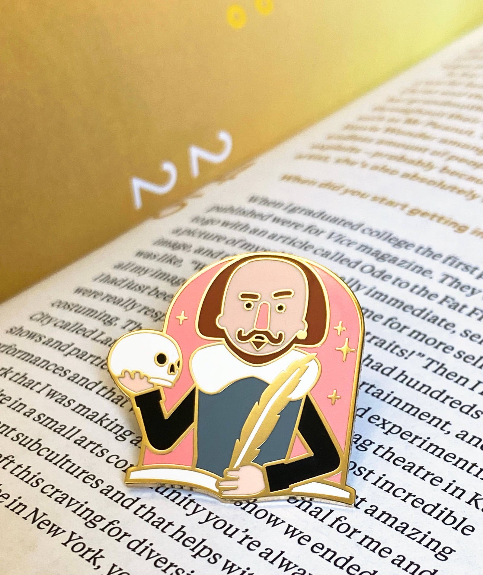 Shakespeare Enamel Pin BookGeek