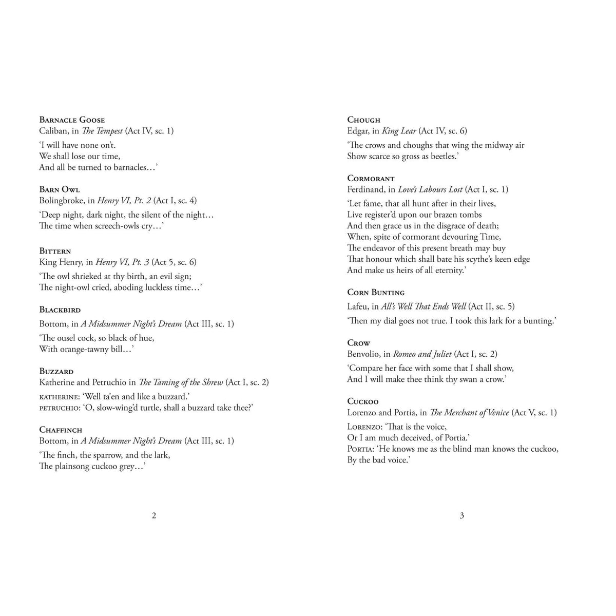 Shakespeare's Birds BookGeek