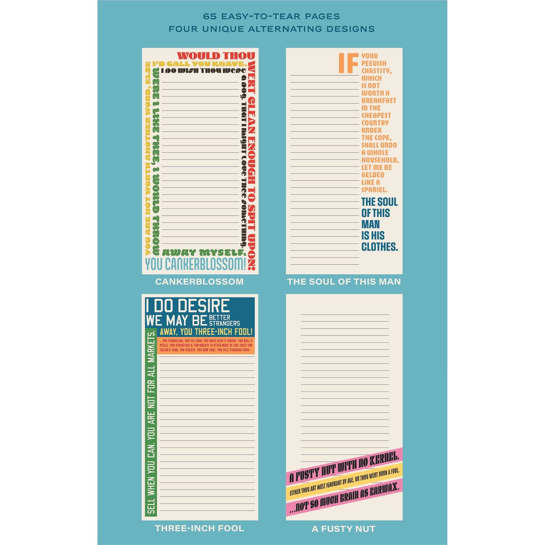 Shakespearean Insults Notepad BookGeek