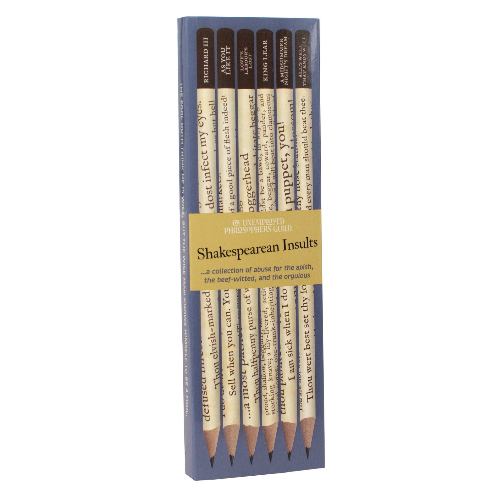 Shakespearean Insults Pencil Set BookGeek