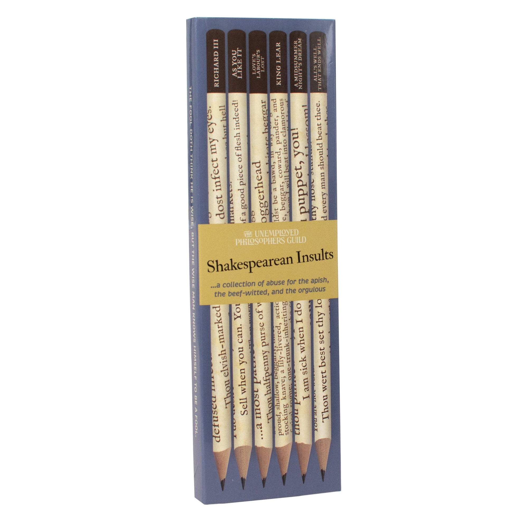 Shakespearean Insults Pencil Set BookGeek