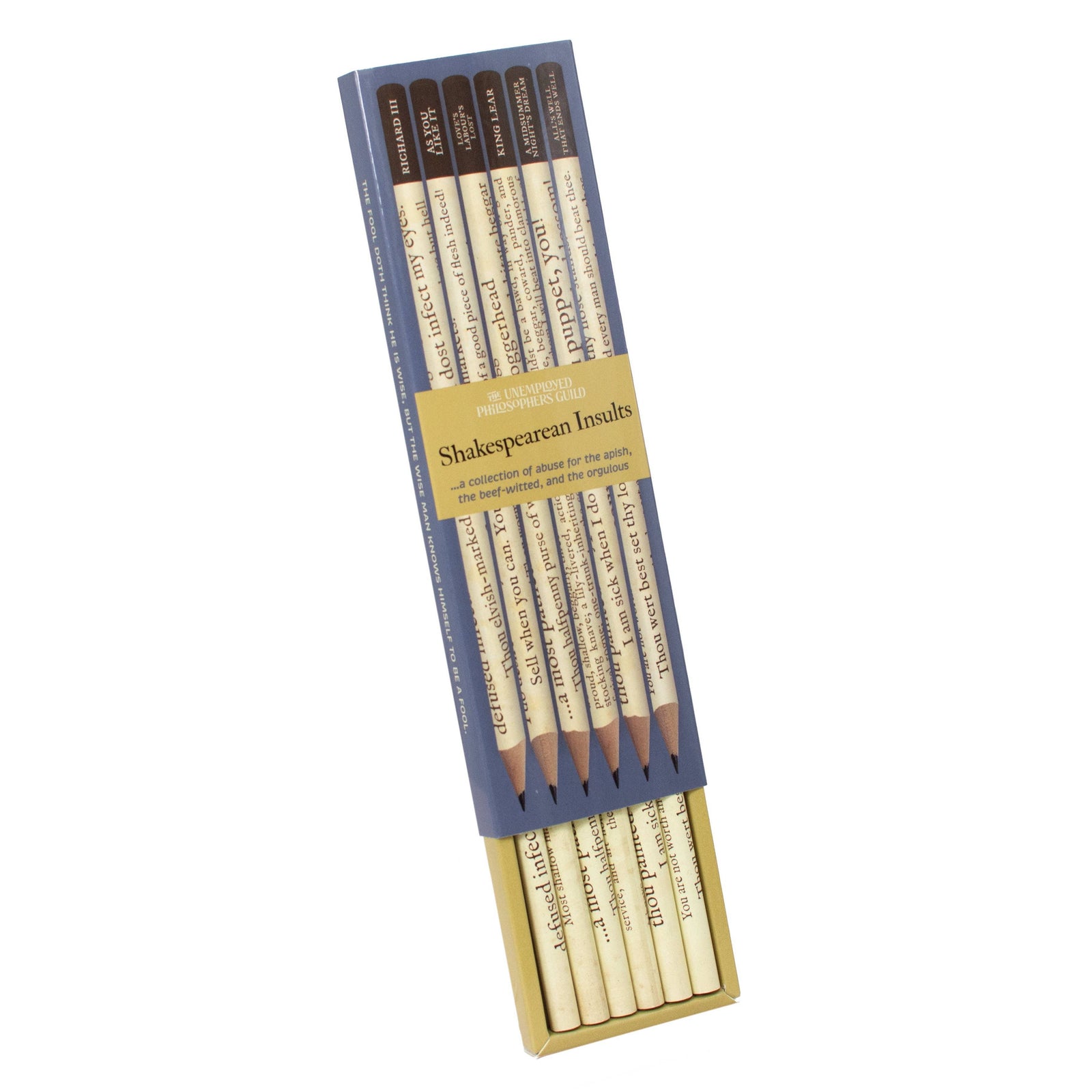 Shakespearean Insults Pencil Set BookGeek
