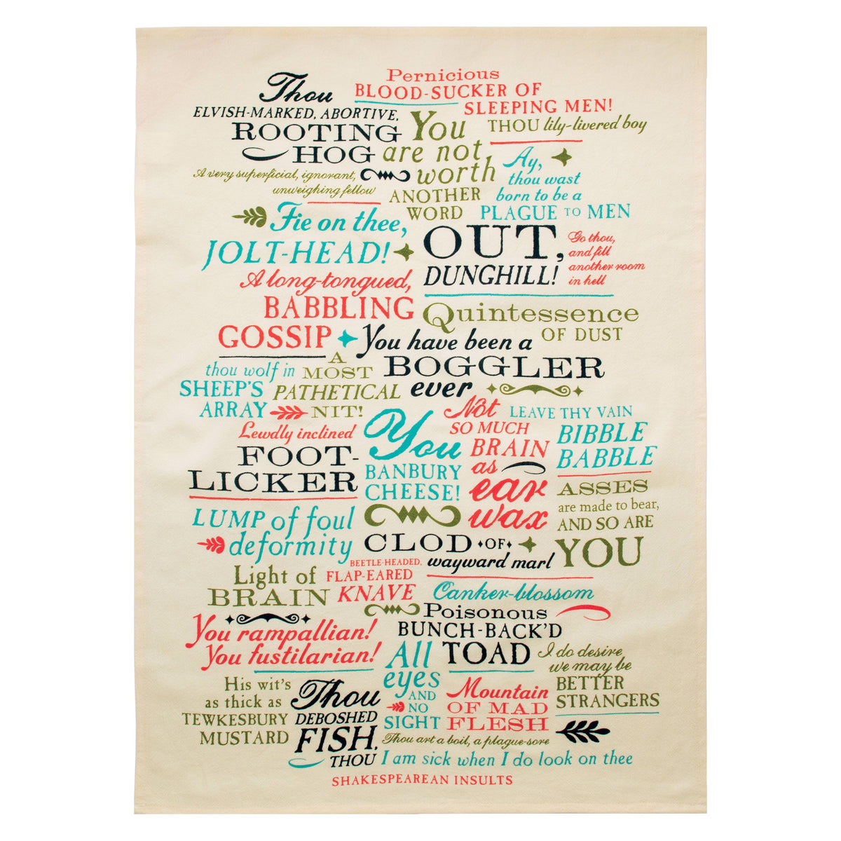 Shakespearean Insults Towel BookGeek