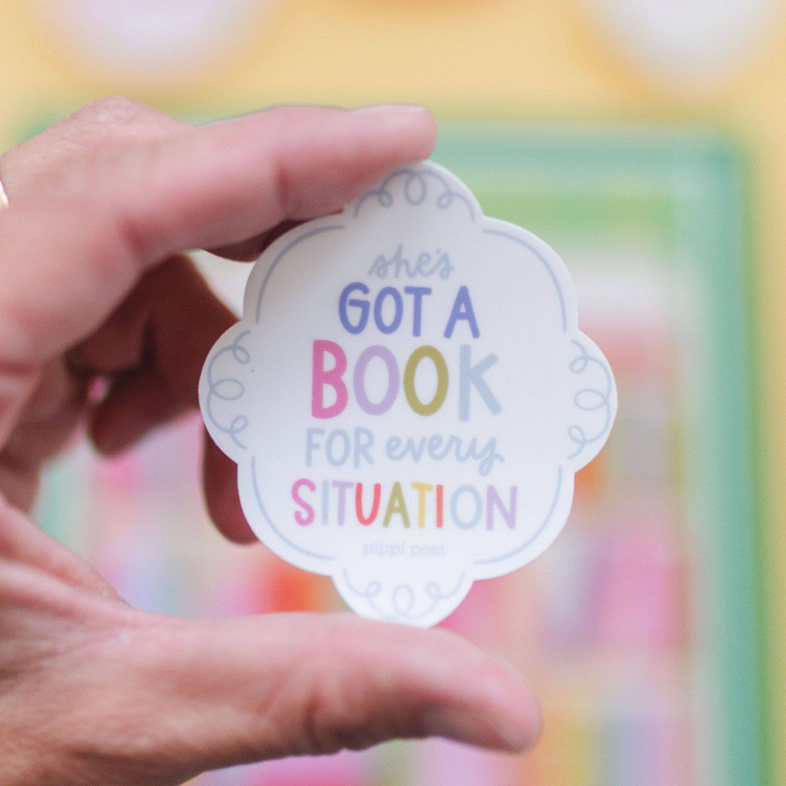 She's Got A Book For Every Situation Decal Sticker BookGeek