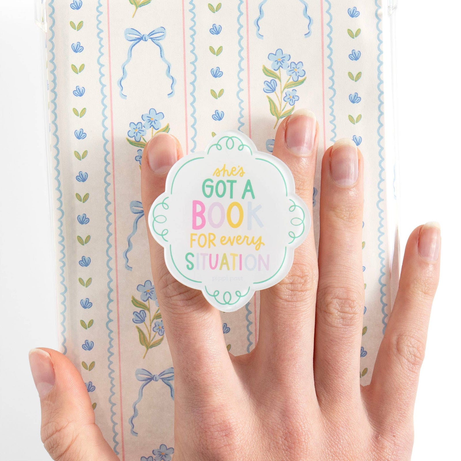 She's Got A Book For Every Situation E-Reader Grip BookGeek