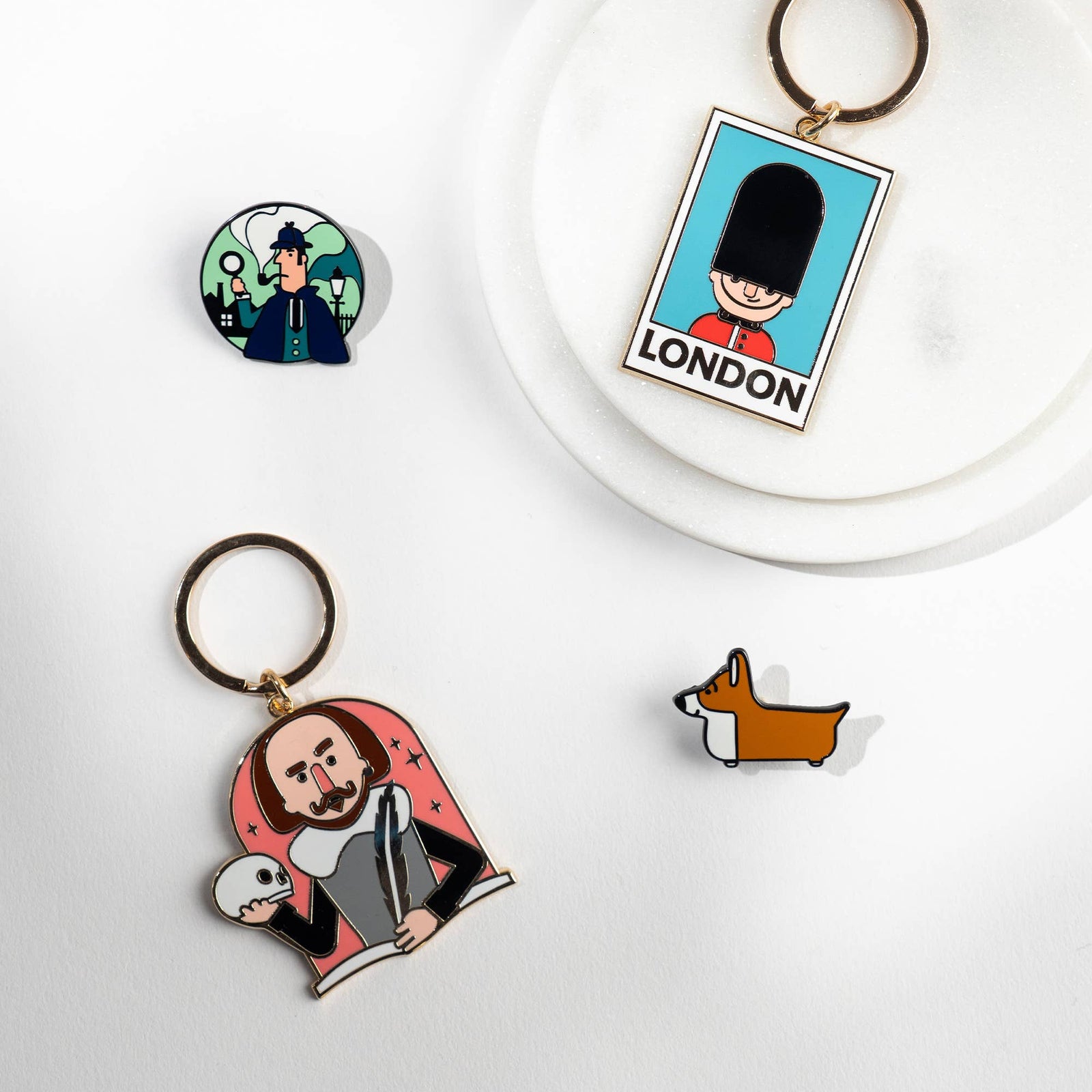 Sherlock Holmes Enamel Pin BookGeek