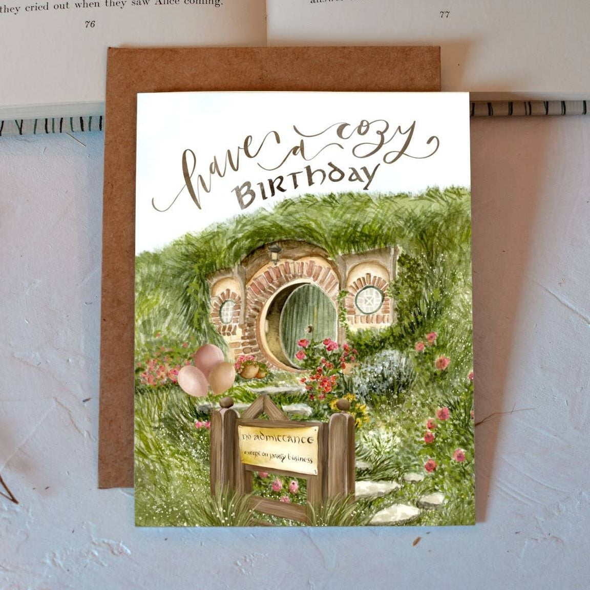 Shire Birthday Card / Have a Cozy Birthday BookGeek