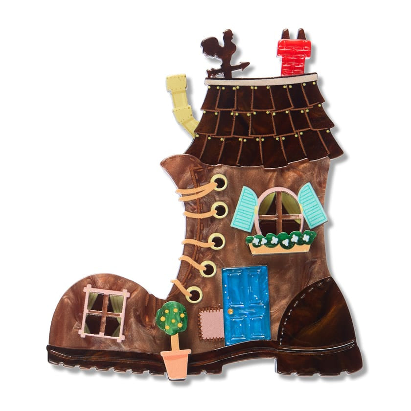Shoe House Brooch BookGeek