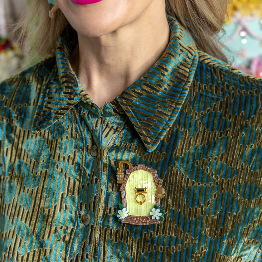 Silky’s Door Brooch BookGeek