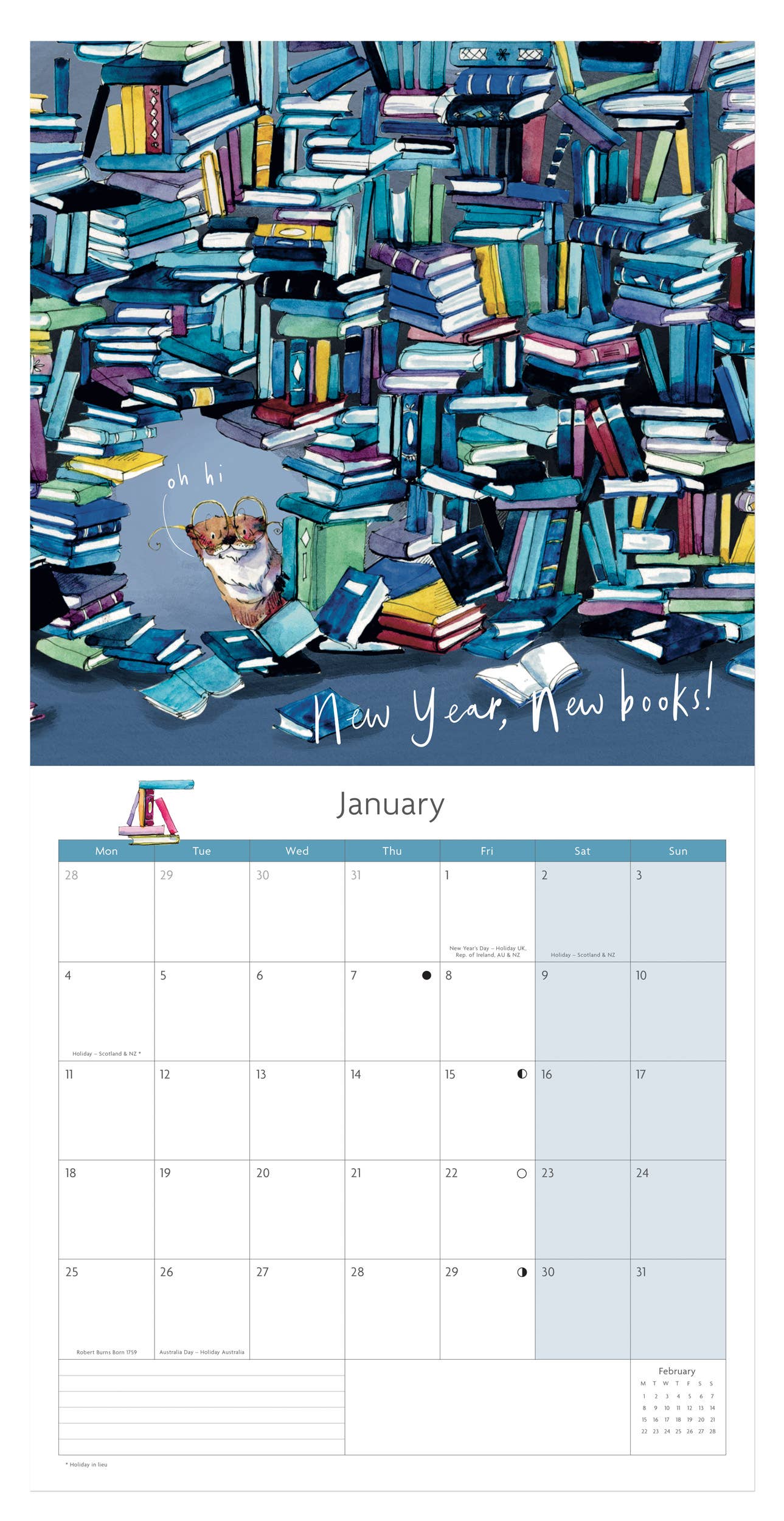 Snowtap 2027 Bookish Square Calendar BookGeek