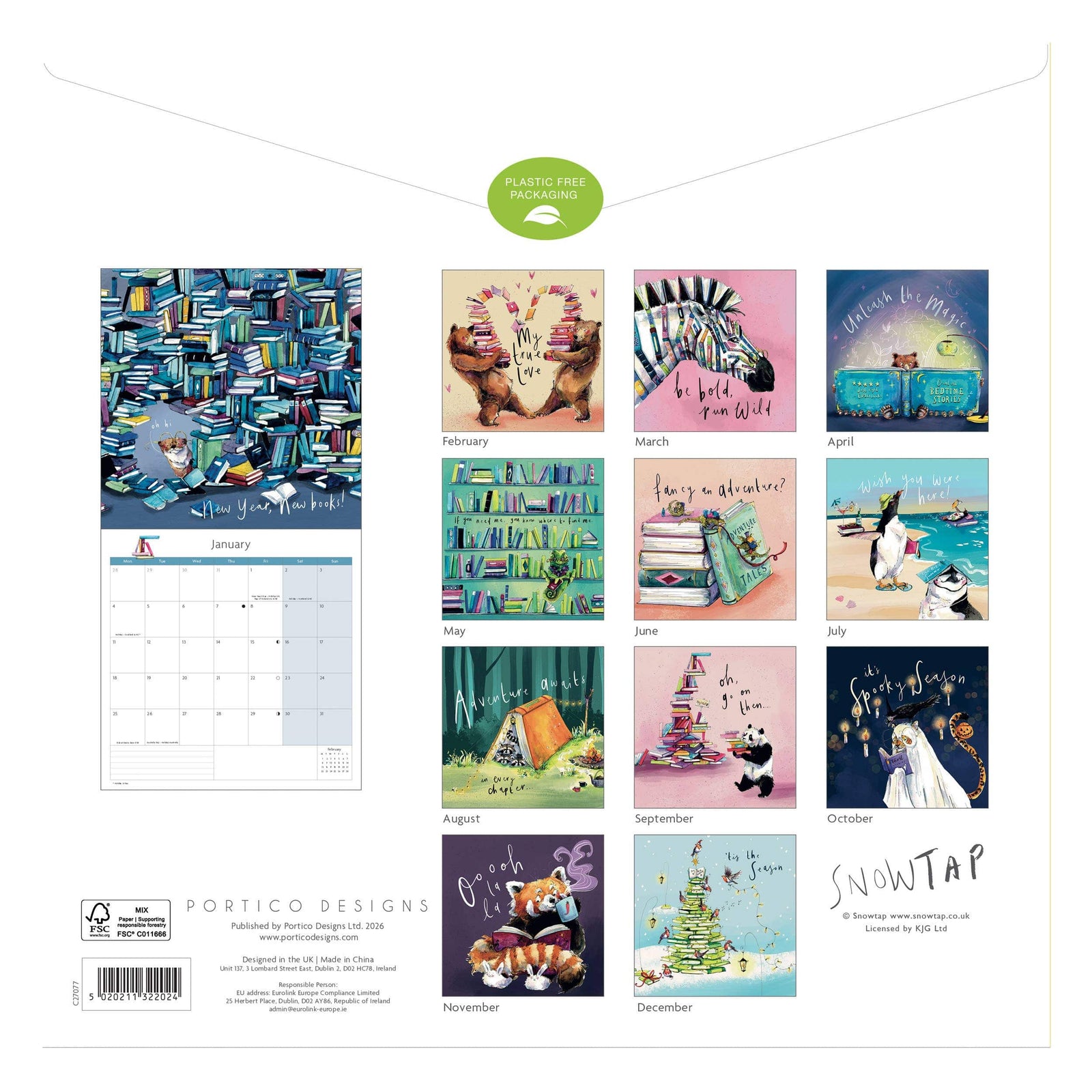 Snowtap 2027 Bookish Square Calendar BookGeek