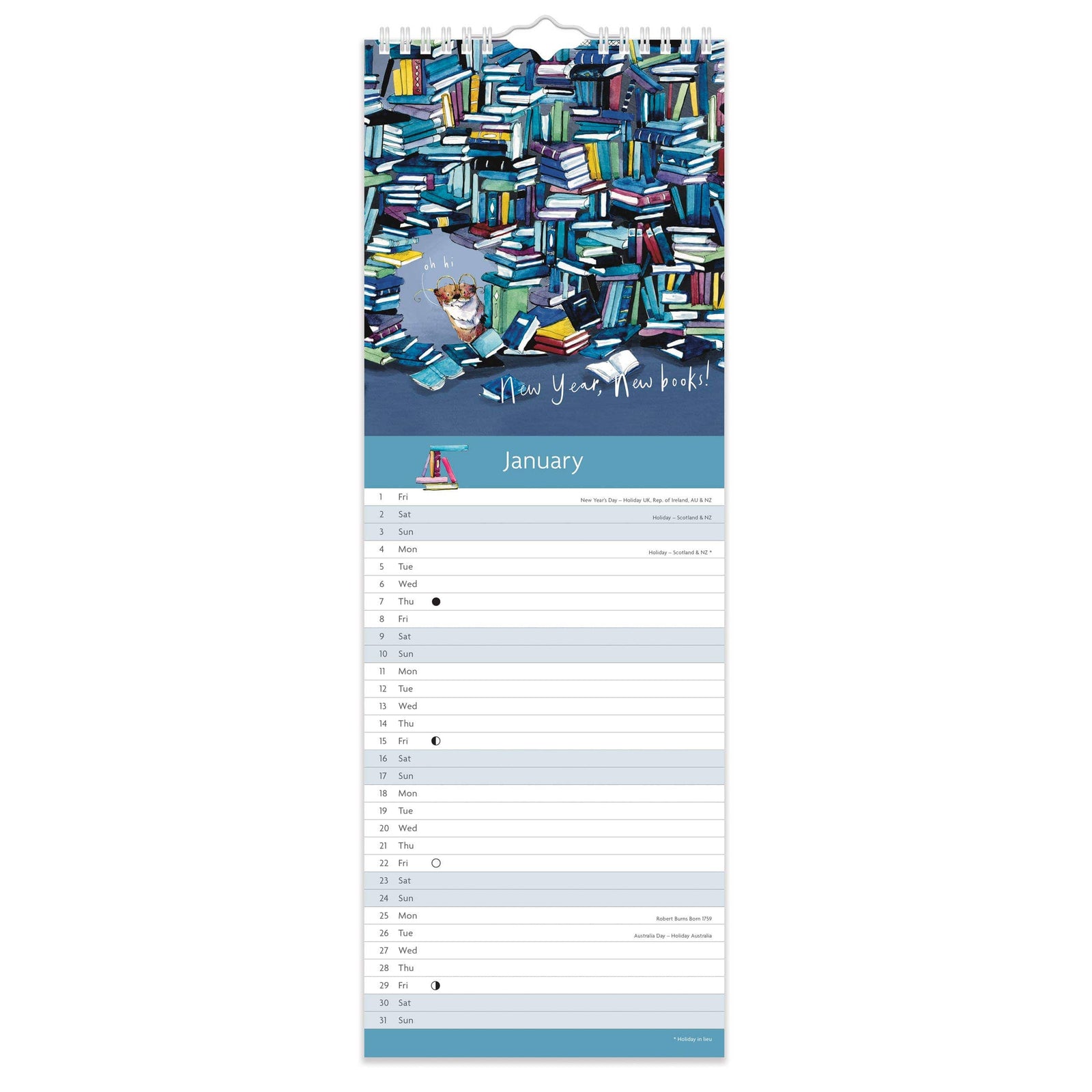 Snowtap 2027 Slim Bookish Calendar BookGeek