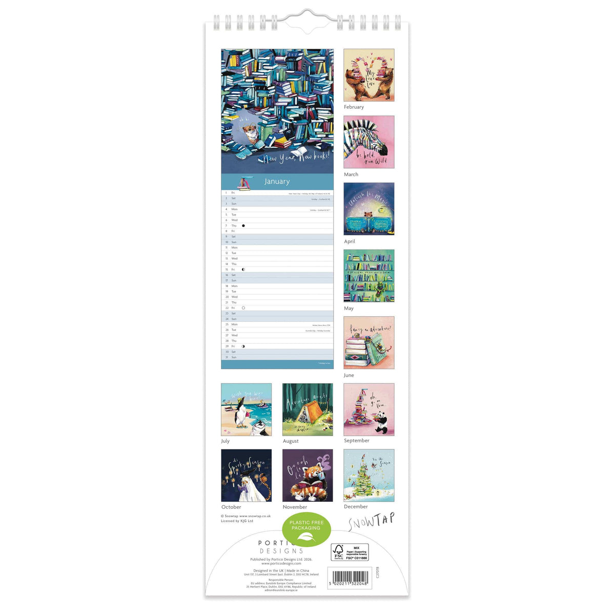 Snowtap 2027 Slim Bookish Calendar BookGeek