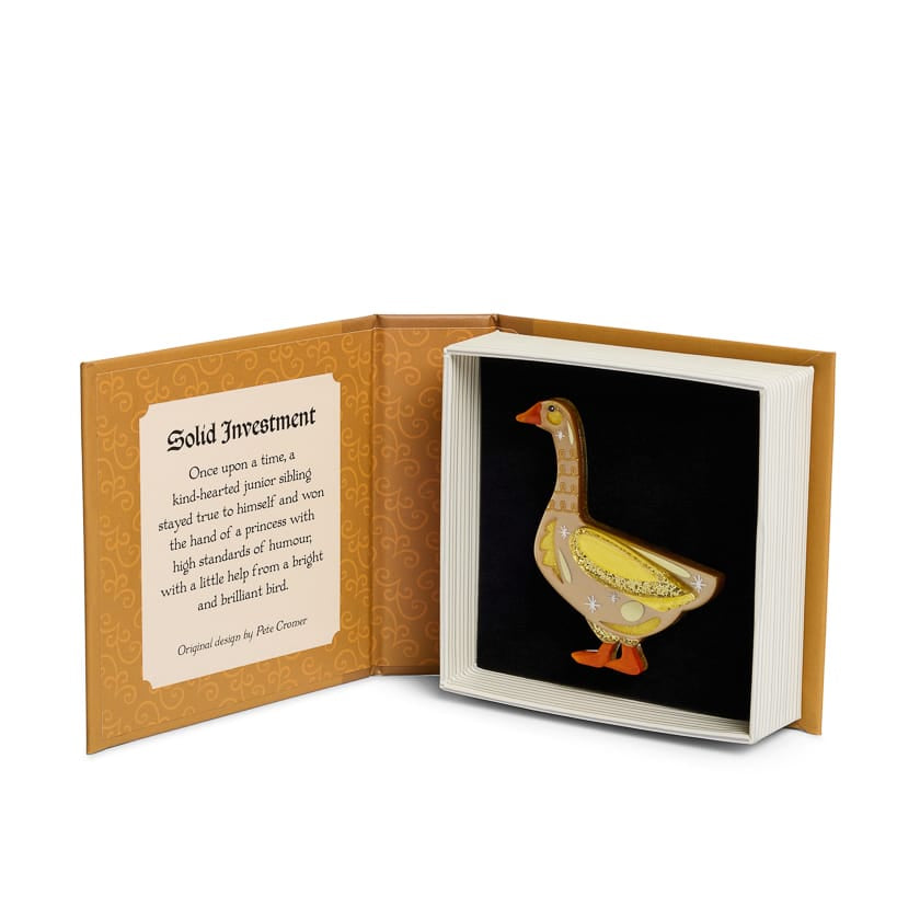 Solid Investment Brooch BookGeek