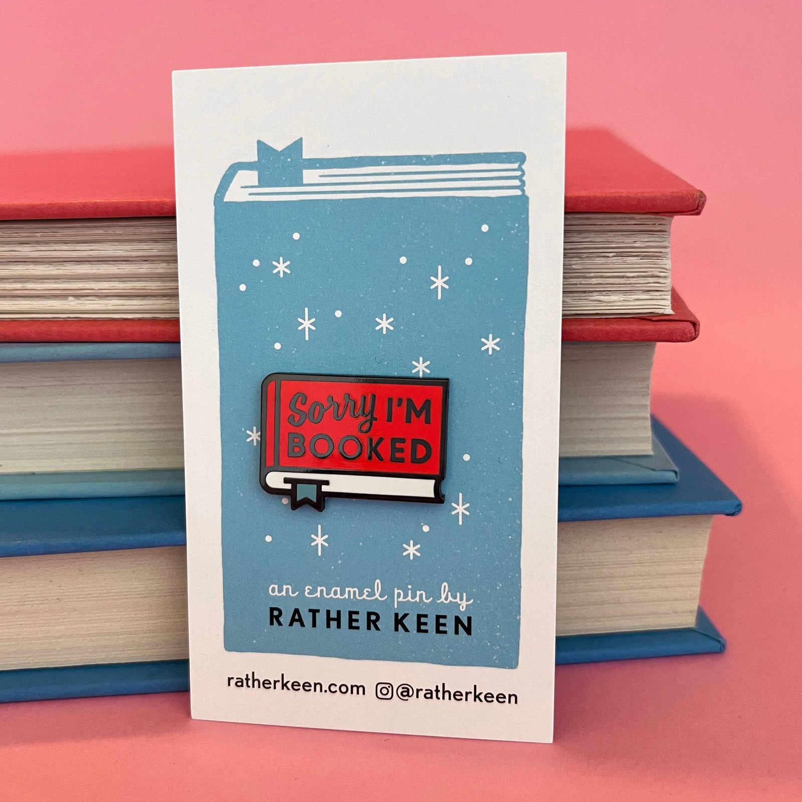 Sorry I’m Booked Enamel Pin BookGeek