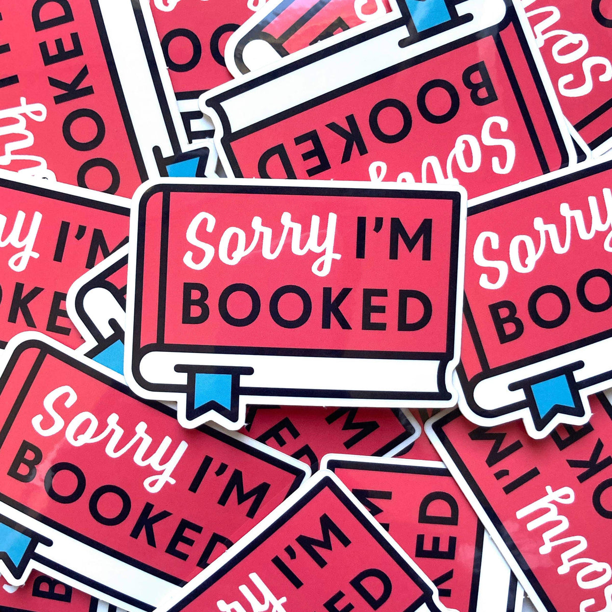 Sorry I&#39;m Booked Vinyl Sticker BookGeek