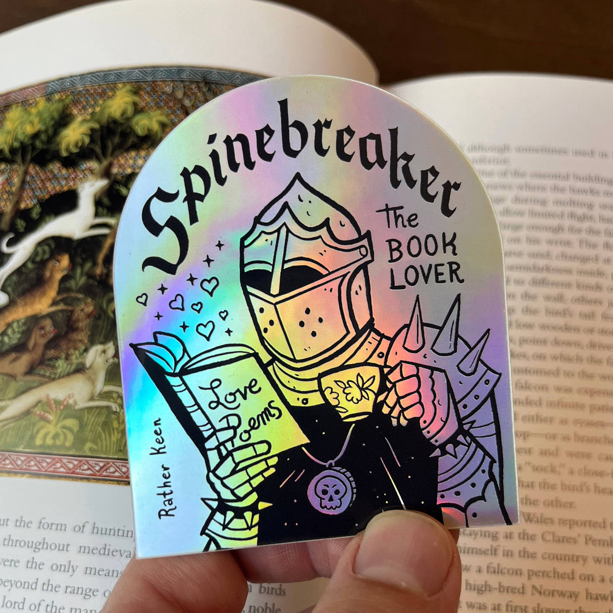 Spinebreaker vinyl sticker - Fantasy Bookish Adventurer BookGeek