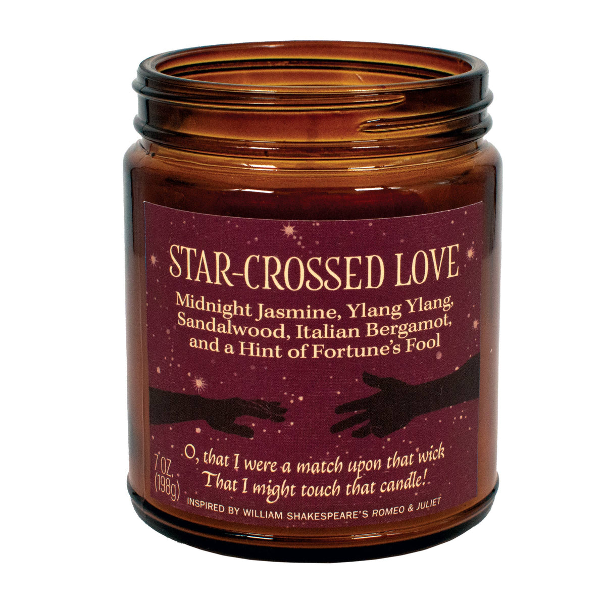 Star Crossed Lovers Romeo & Juliet Scented Jar Candle BookGeek