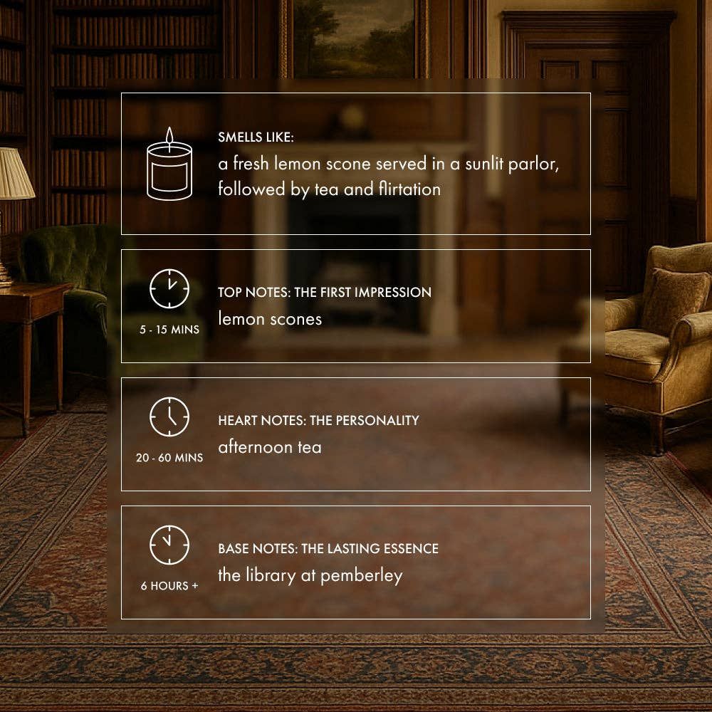 Tea with Mr. Darcy Candle - Pride and Prejudice, Jane Austen BookGeek