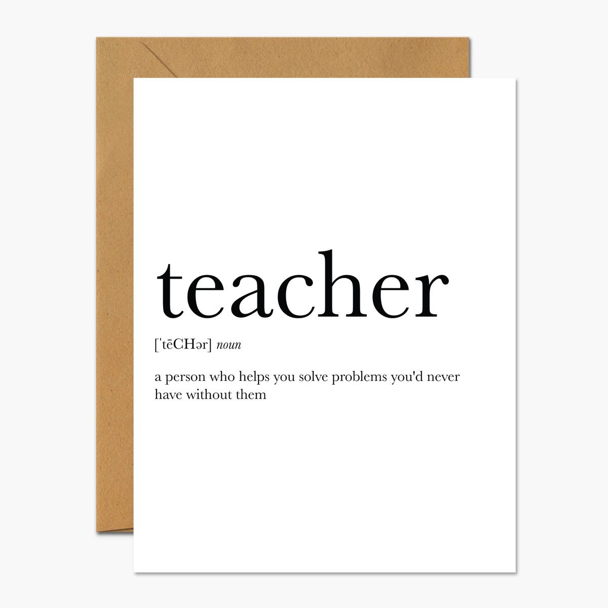 Teacher Definition - Teacher Appreciation Card BookGeek