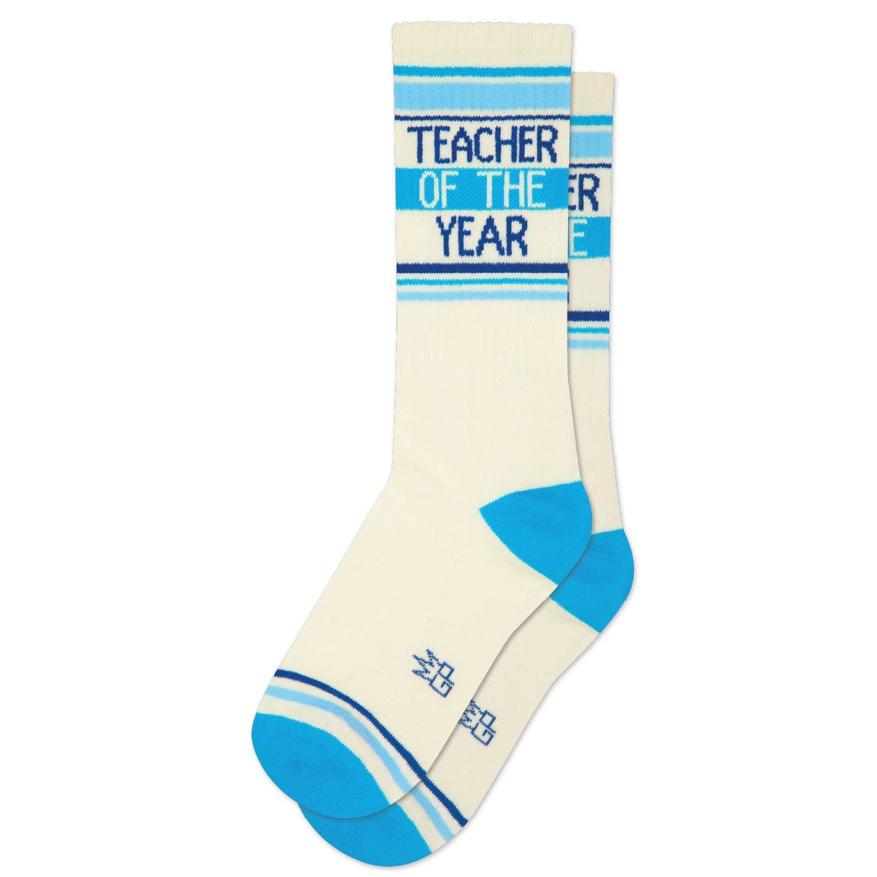 Teacher Of The Year Gym Crew Socks BookGeek