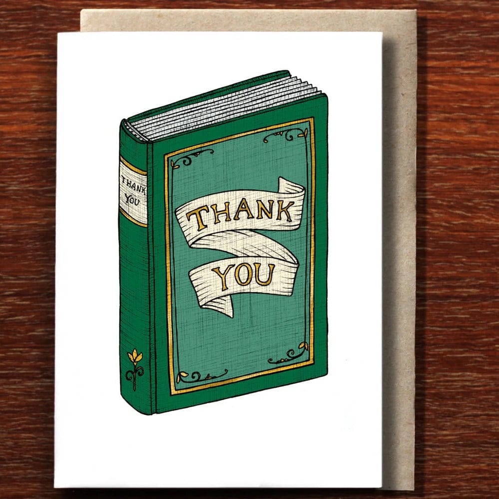 Thank You Book Greeting Card BookGeek