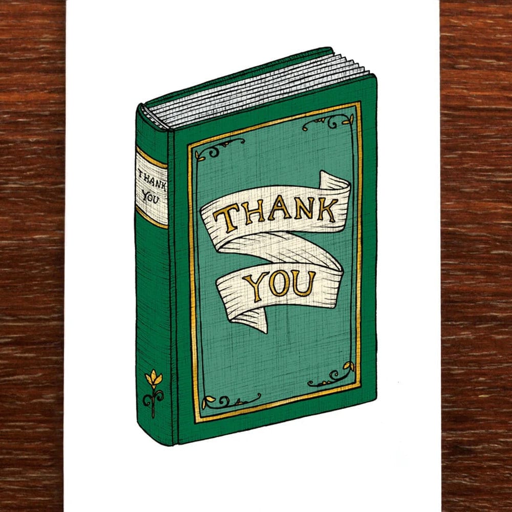 Thank You Book Greeting Card BookGeek