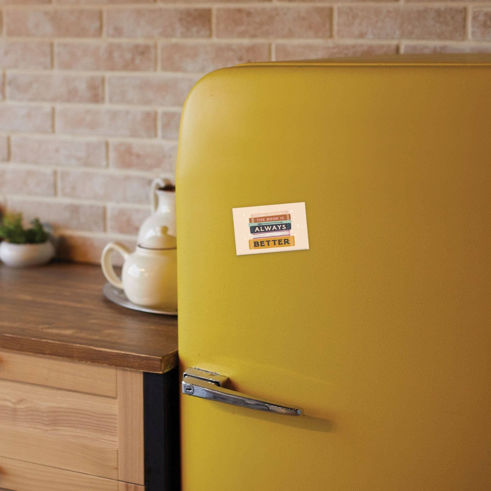 The Book Is Always Better Rectangle Magnet BookGeek