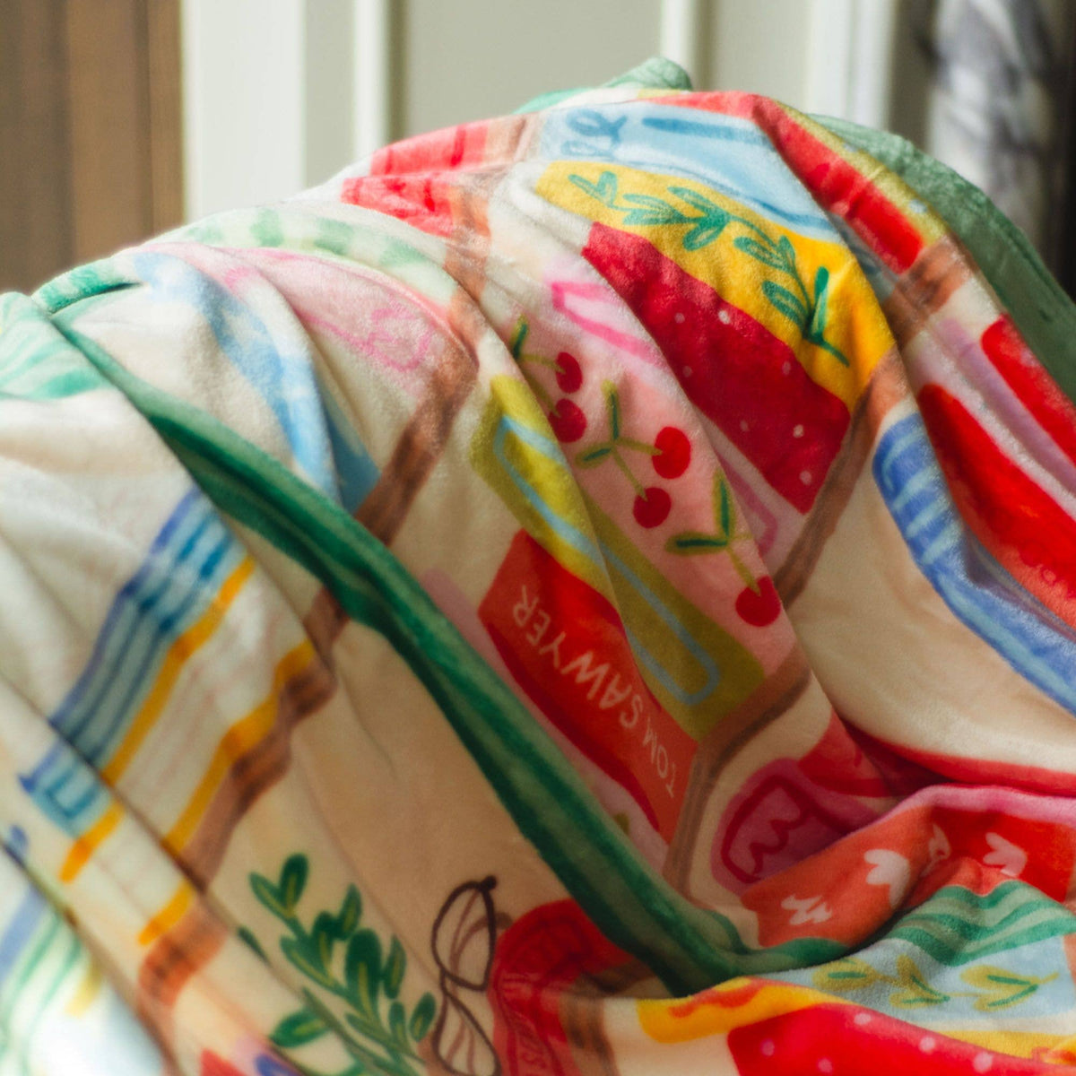 The Book Nook Reading Lover Fleece Throw Blanket BookGeek