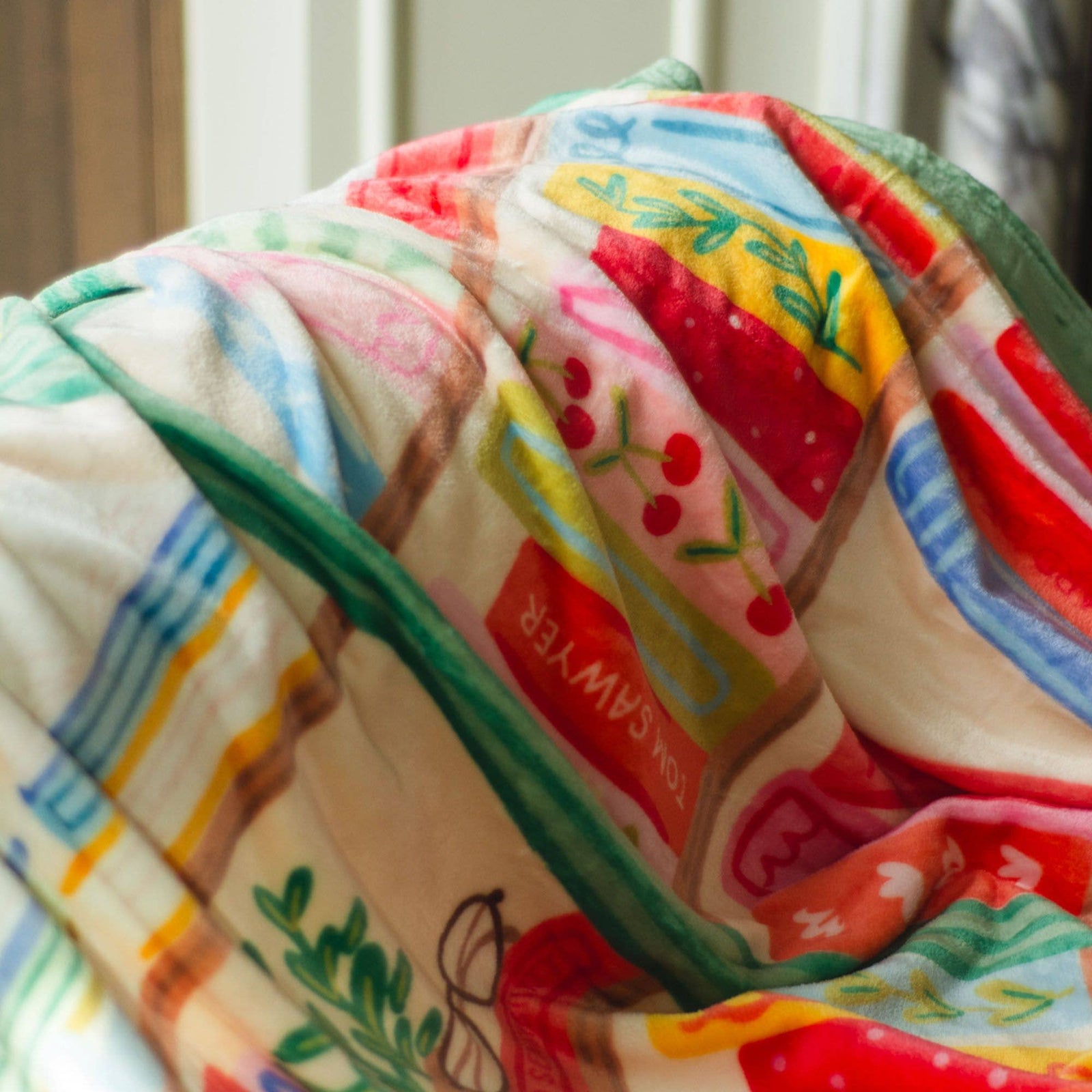 The Book Nook Reading Lover Fleece Throw Blanket BookGeek
