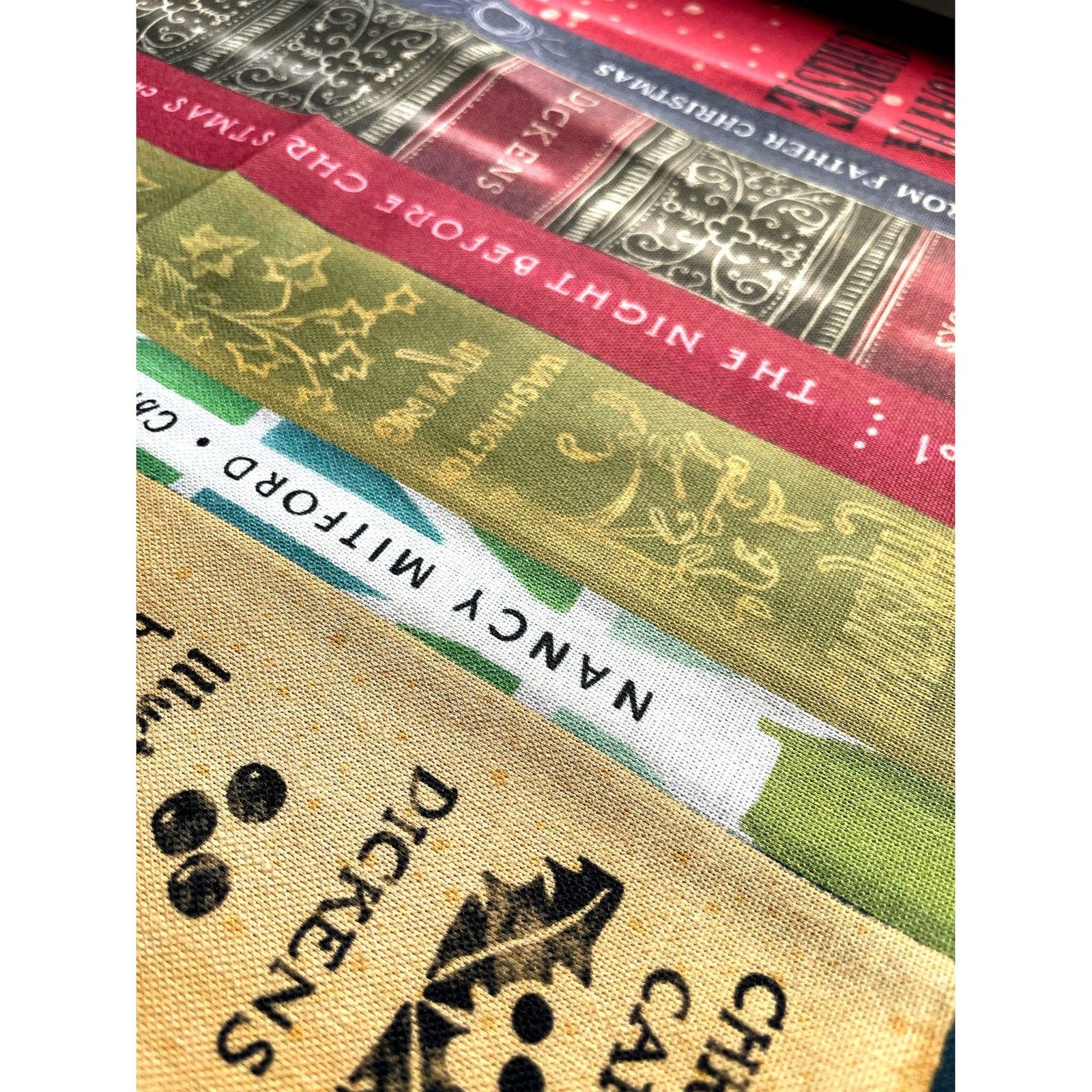 The Christmas Library - tea towel BookGeek