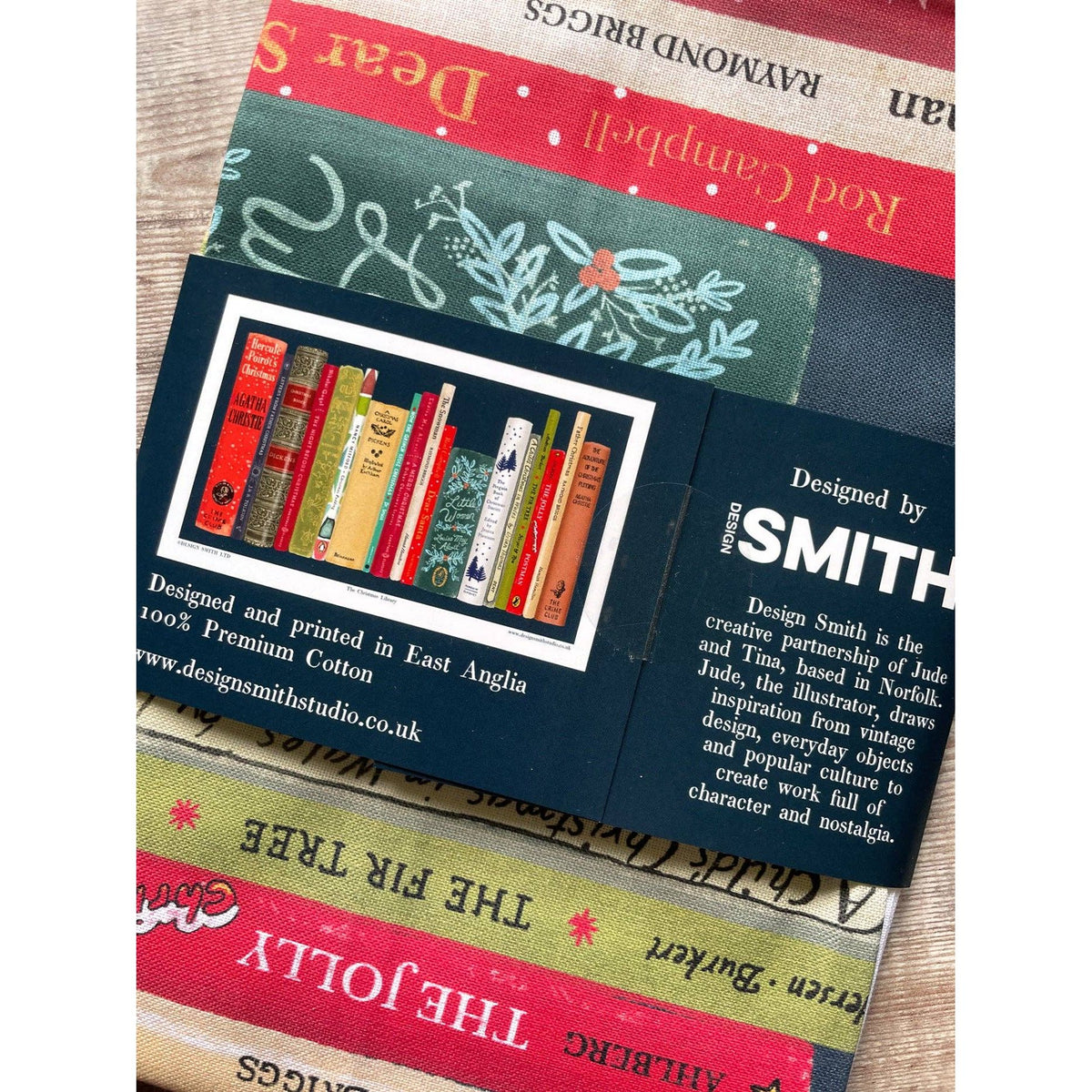 The Christmas Library - tea towel BookGeek