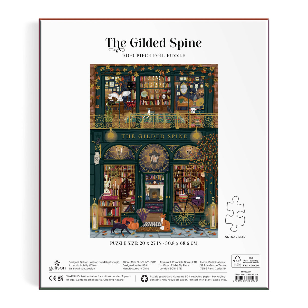 The Gilded Spine Foil Puzzle BookGeek