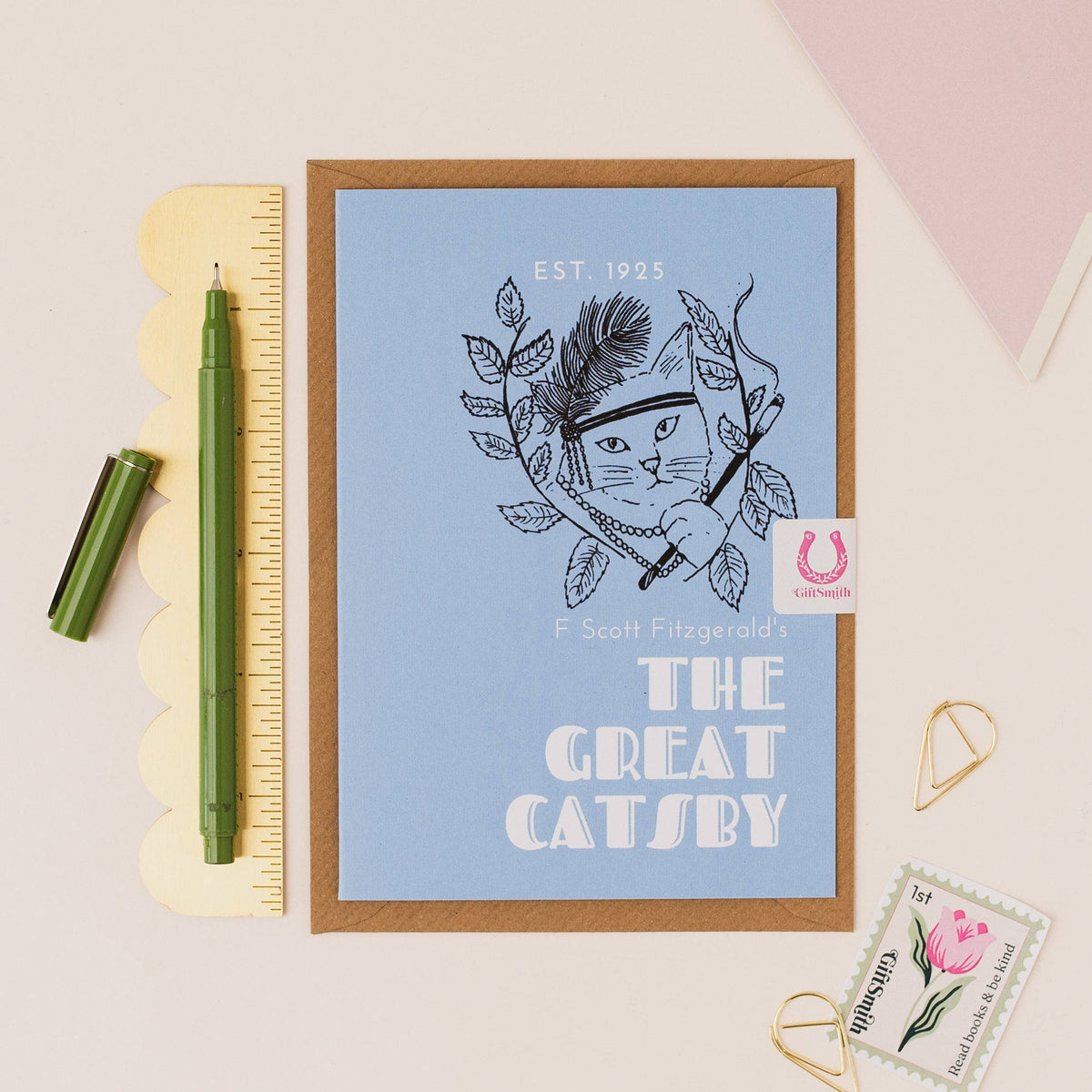 The Great Catsby Cat Lover Greetings Card BookGeek
