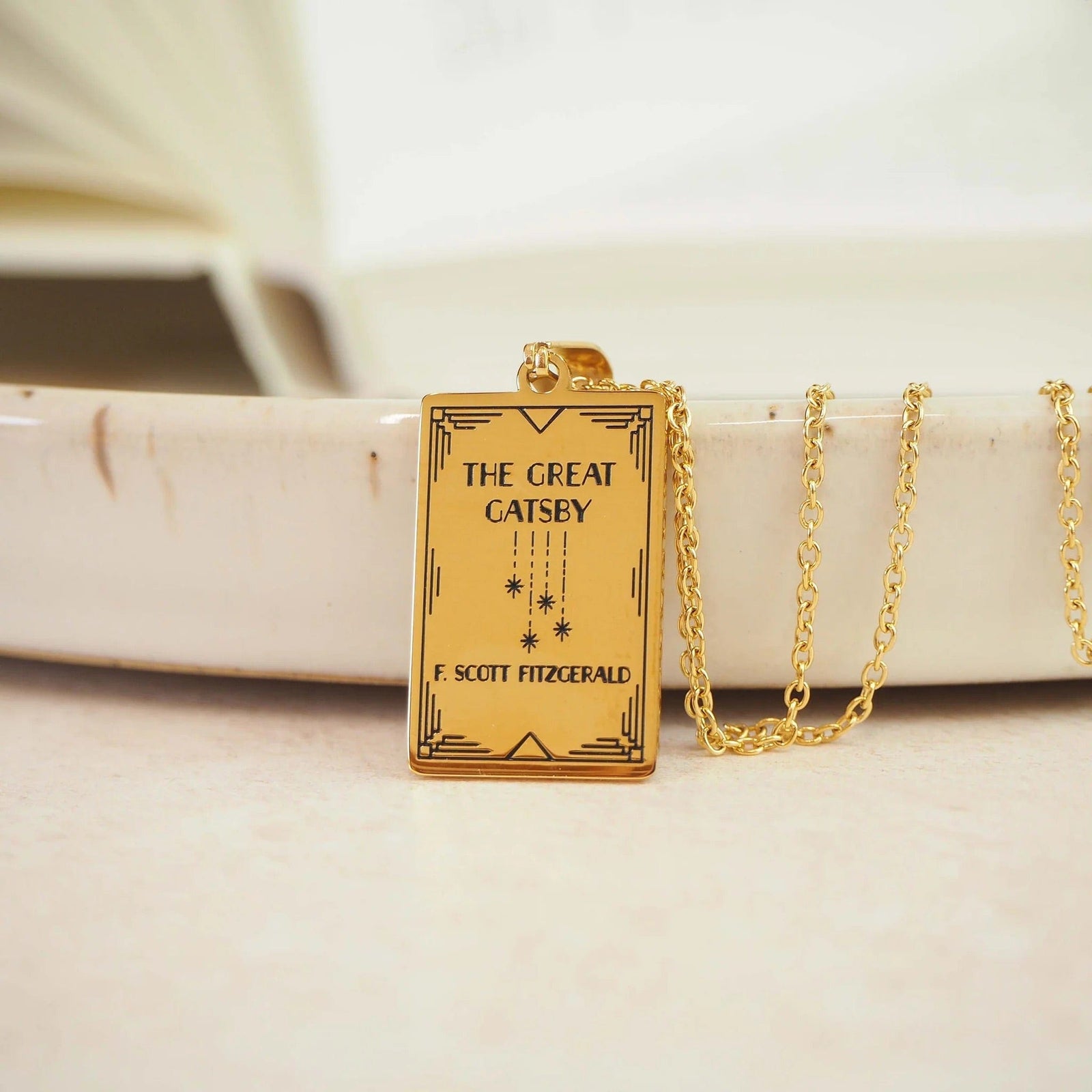 The Great Gatsby Book Necklace BookGeek