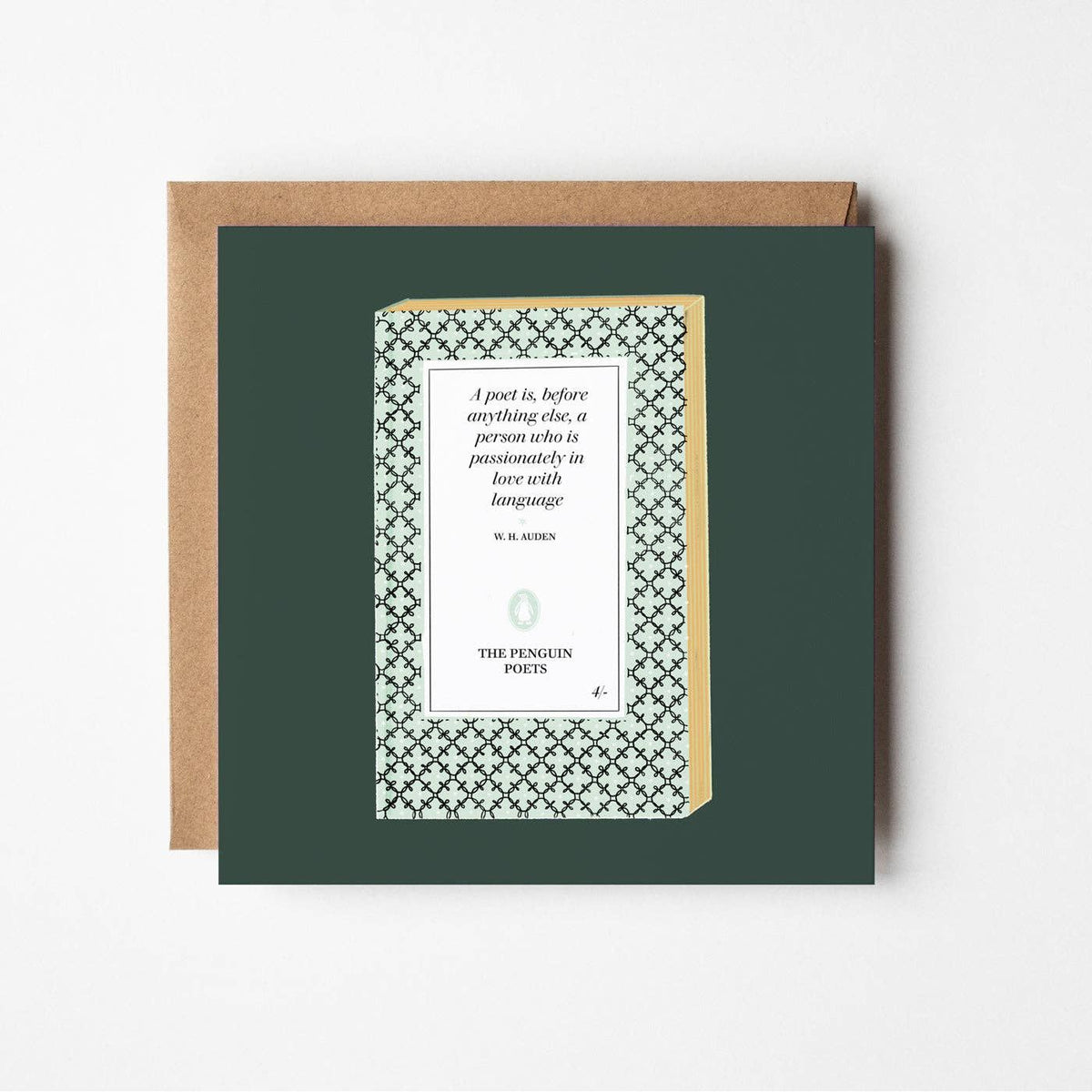 The Poet - blank greetings card BookGeek