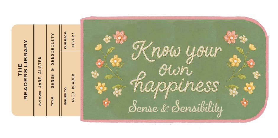 The Reading Room Glasses Pouch Sense & Sensibility BookGeek