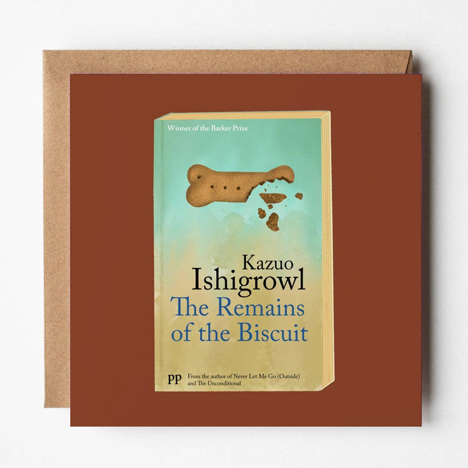 The Remains of the Biscuit - blank greetings card BookGeek
