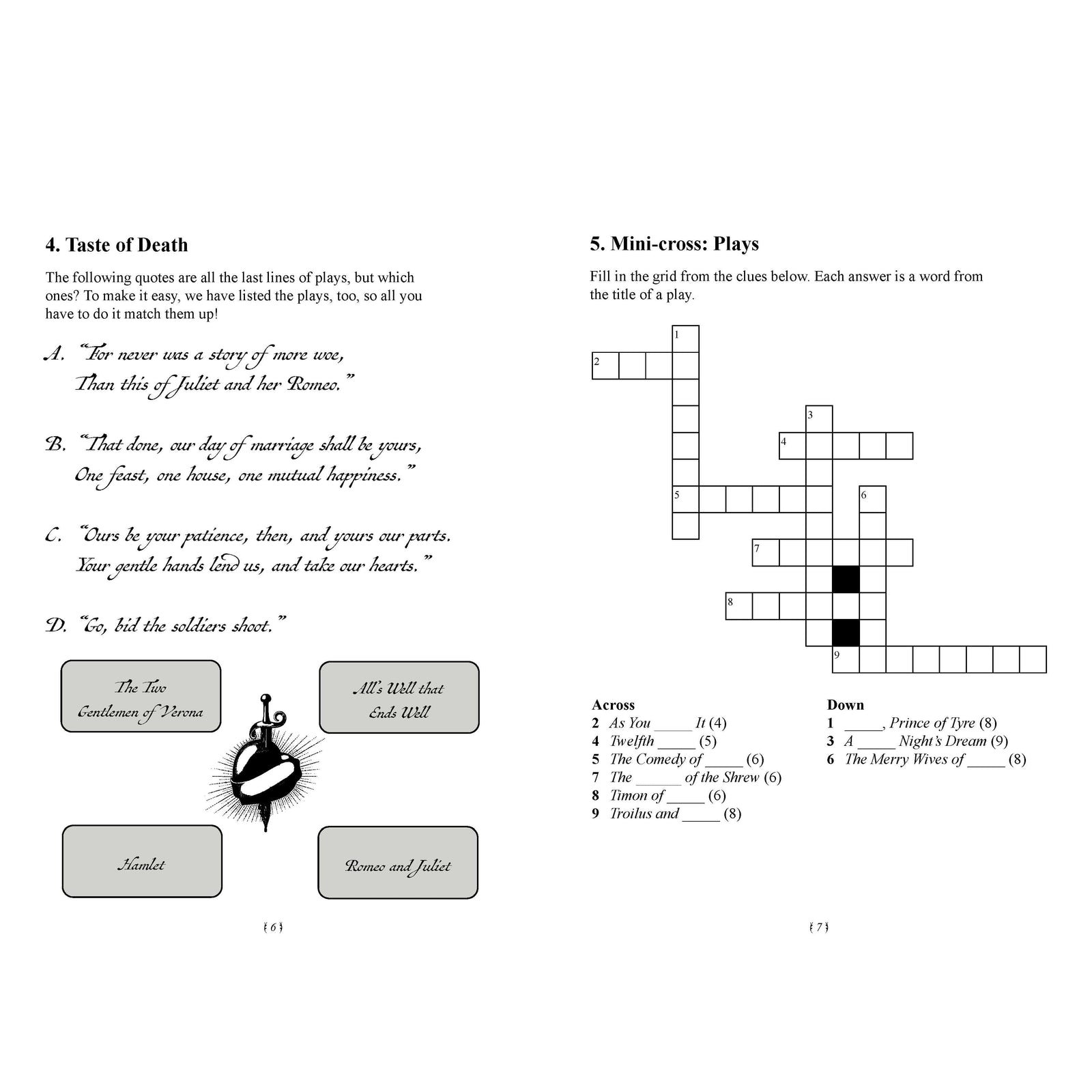 The Shakespeare Puzzle Book BookGeek