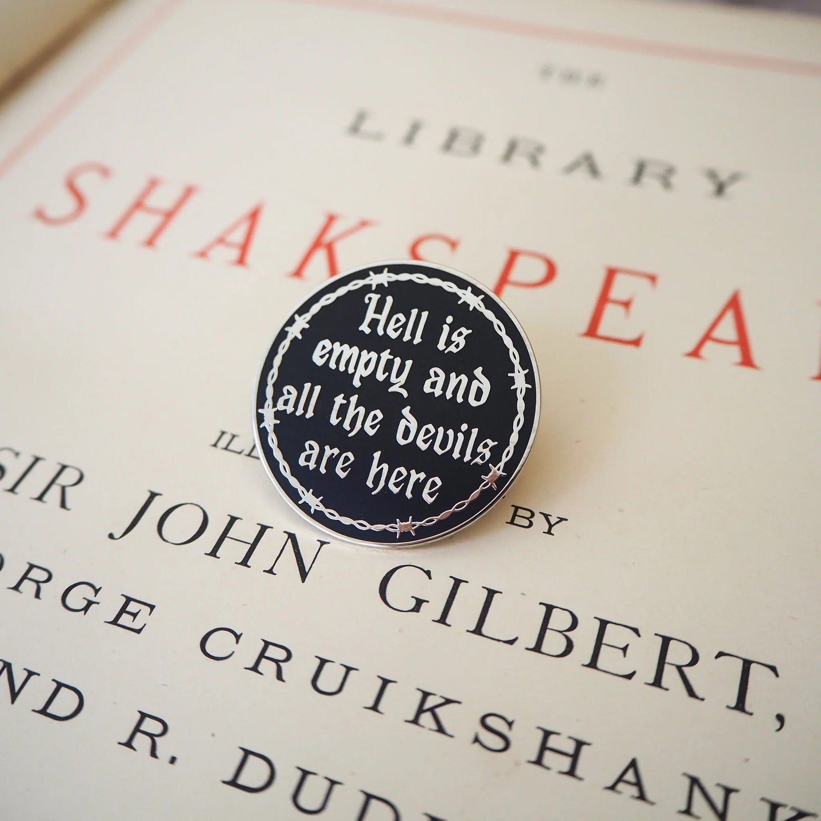 The Tempest Hell is Empty Enamel Pin BookGeek