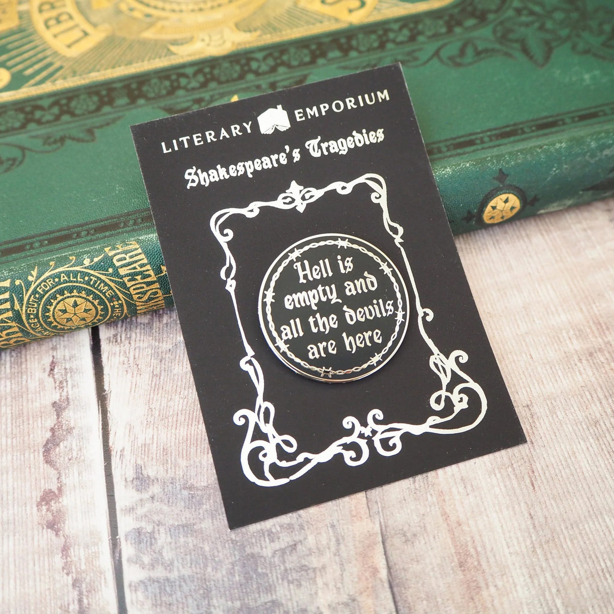 The Tempest Hell is Empty Enamel Pin BookGeek