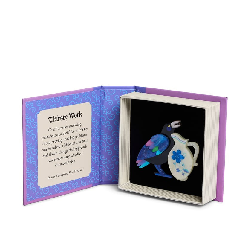 Thirsty Work Brooch BookGeek