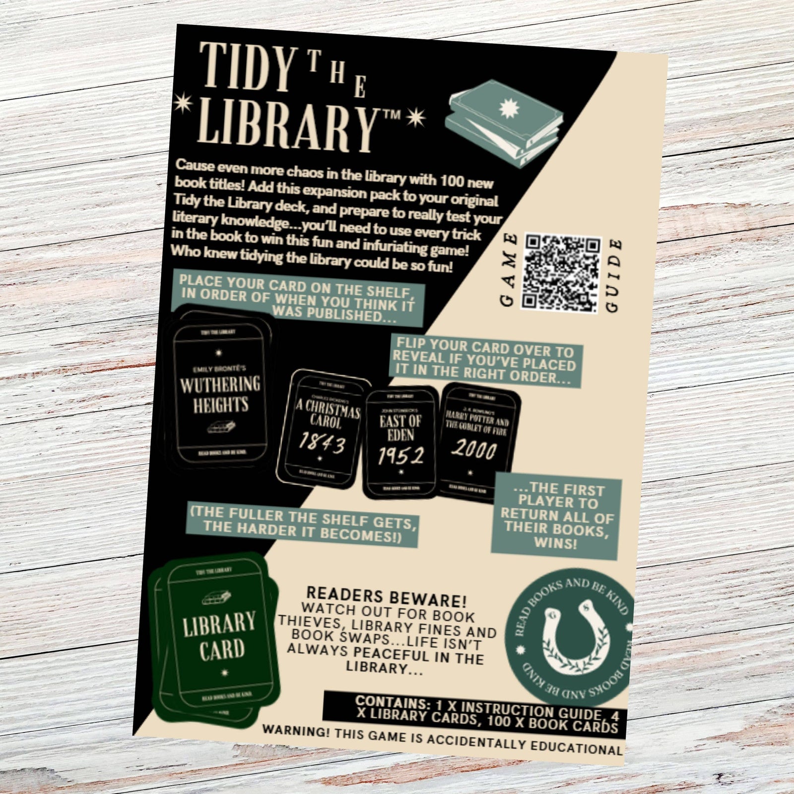 TIDY THE LIBRARY: The Expansion Pack Book Lover's Card Game BookGeek