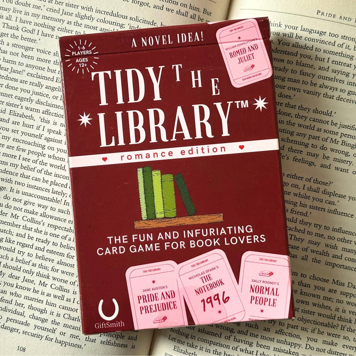 TIDY THE LIBRARY: The Romance Edition - Bookish Card Game BookGeek