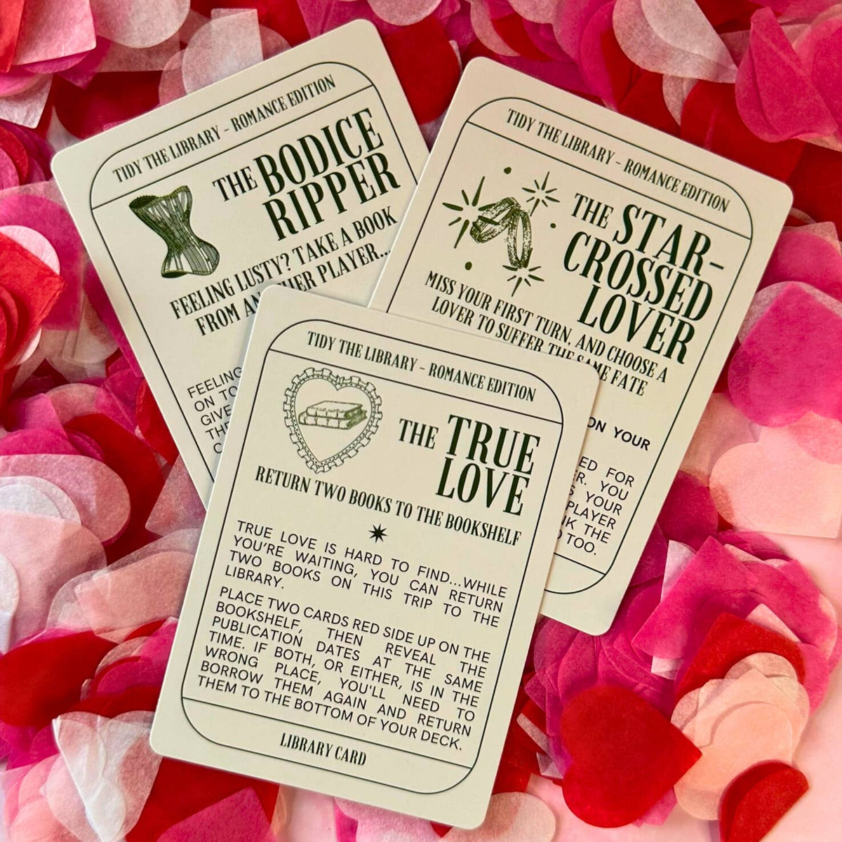 TIDY THE LIBRARY: The Romance Edition - Bookish Card Game BookGeek