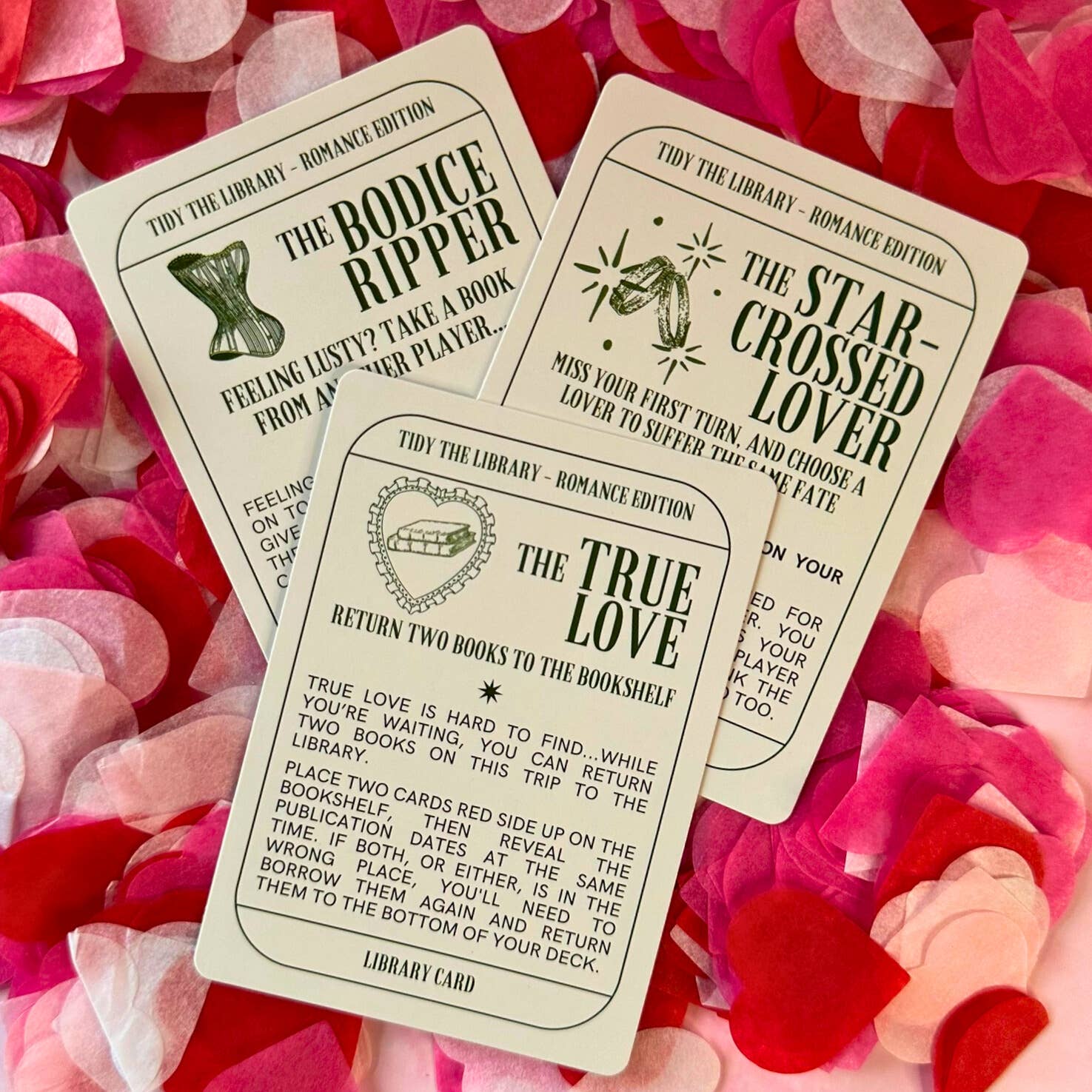 TIDY THE LIBRARY: The Romance Edition - Bookish Card Game BookGeek