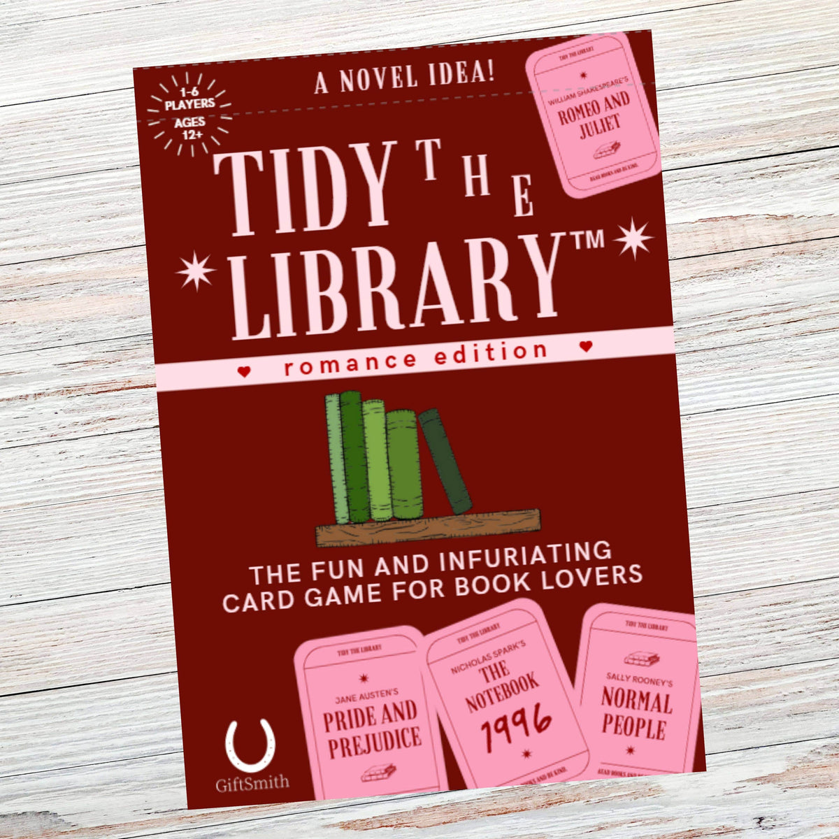 TIDY THE LIBRARY: The Romance Edition - Bookish Card Game BookGeek