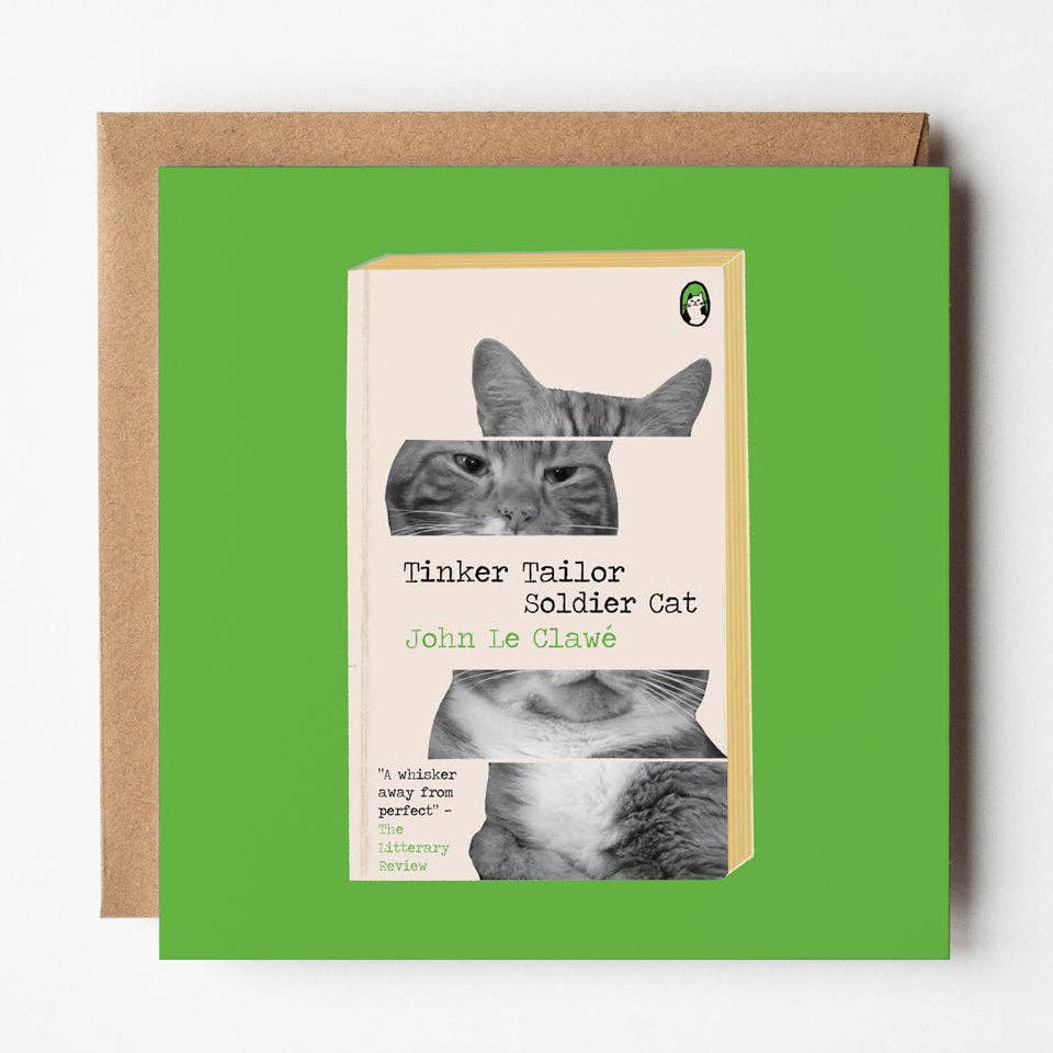 Tinker, Tailor, Soldier, Cat - blank greetings card BookGeek